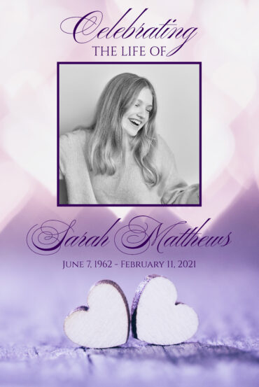 heart funeral memorial poster