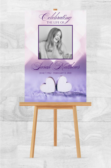 heart funeral memorial poster