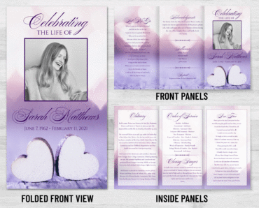 Trifold Funeral Program - 2073