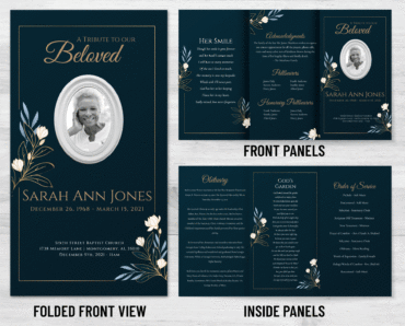 Trifold Funeral Program - 2074