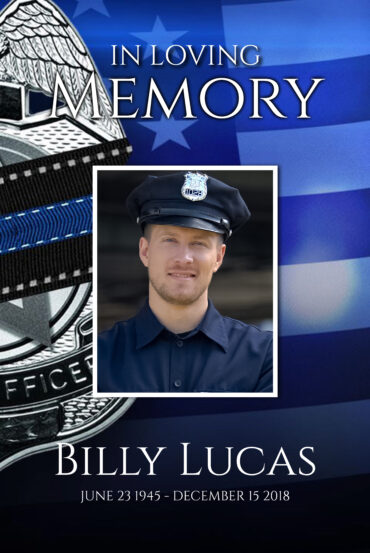 police officer funeral memorial poster