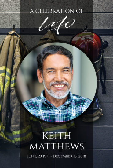 Fireman funeral memorial poster