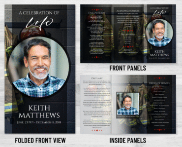 Trifold Funeral Program - 2080