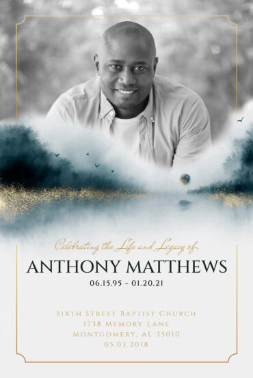 funeral memorial poster