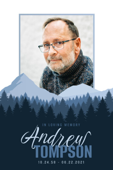 mountain funeral memorial poster