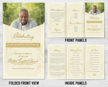 Trifold Funeral Program - 2085
