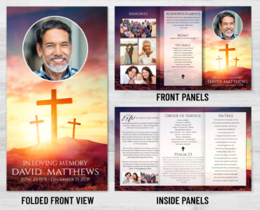 Trifold Funeral Program - 2102