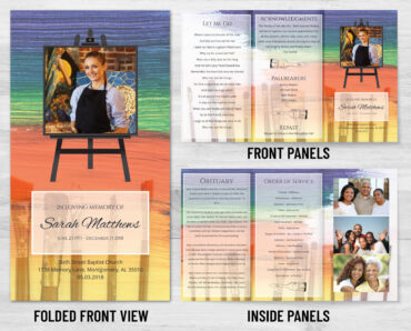 Trifold Funeral Program - 2111