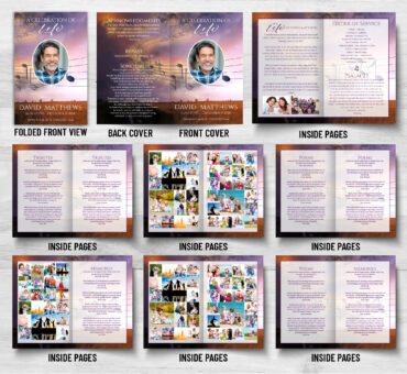 Music Notes Funeral Memorial Program