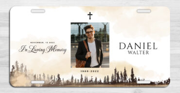 Funeral Memorial Car Tag