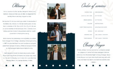 Photo Collage In Loving Memory Note Funeral Program
