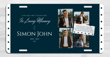 Funeral Memorial Car Tag