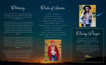 Heart Collage Stars Funeral Memorial Program