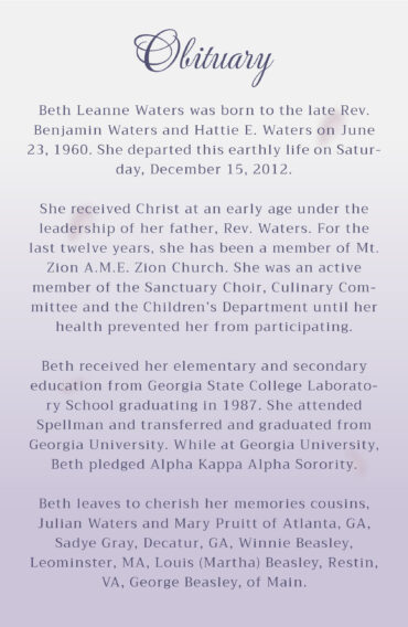 Floral No-Fold Memorial Program