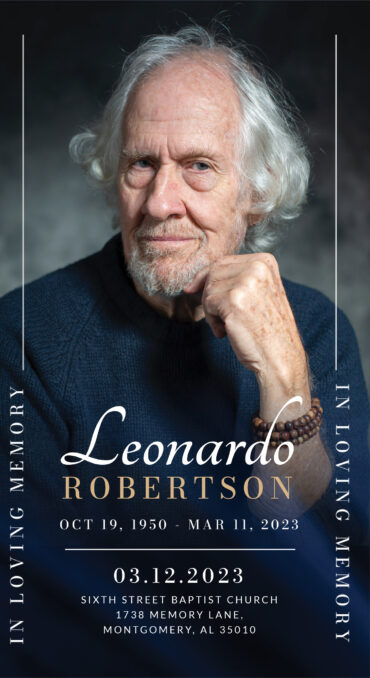 Dark Blue Modern Funeral Memorial Program