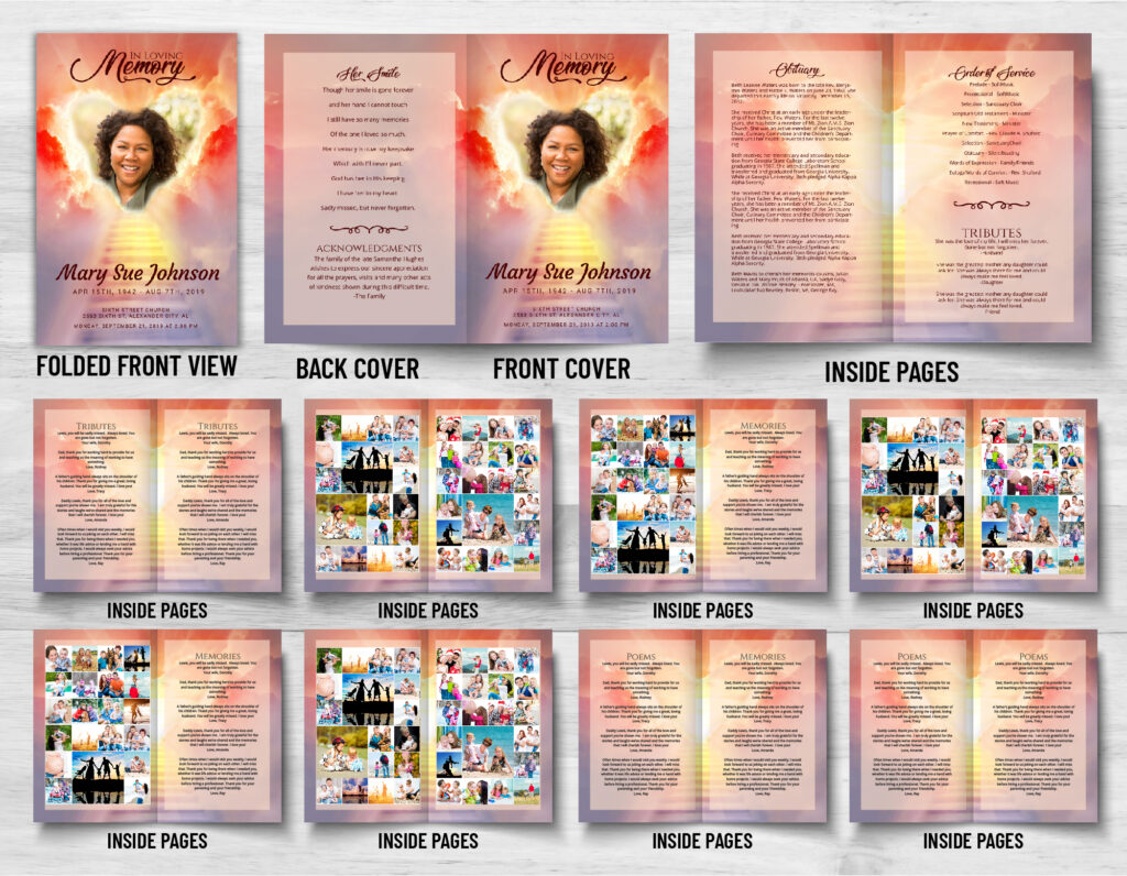 20 Page Funeral Program - 2136 - Memorial Prints - Memorial & Funeral ...