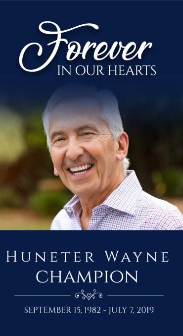 Blue Funeral Program