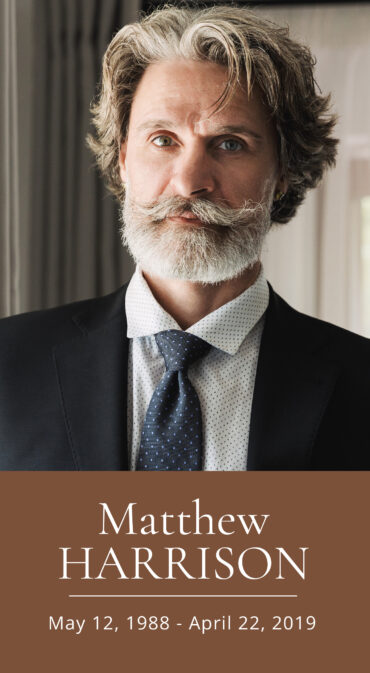 Brown piano funeral program