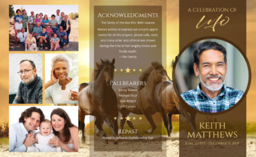 Horse Funeral Program