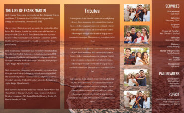 Red Ocean Sunset Funeral Program