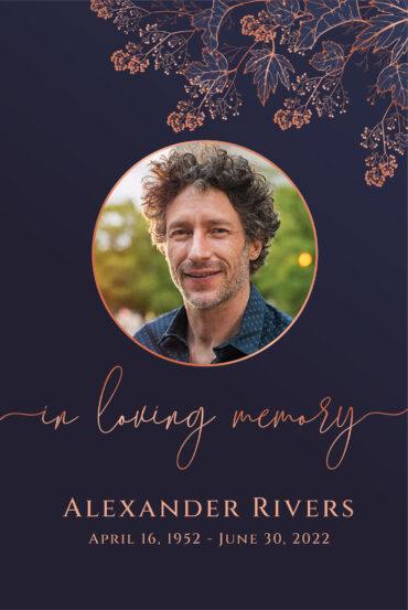 Gold Leaf Funeral Memorial Poster
