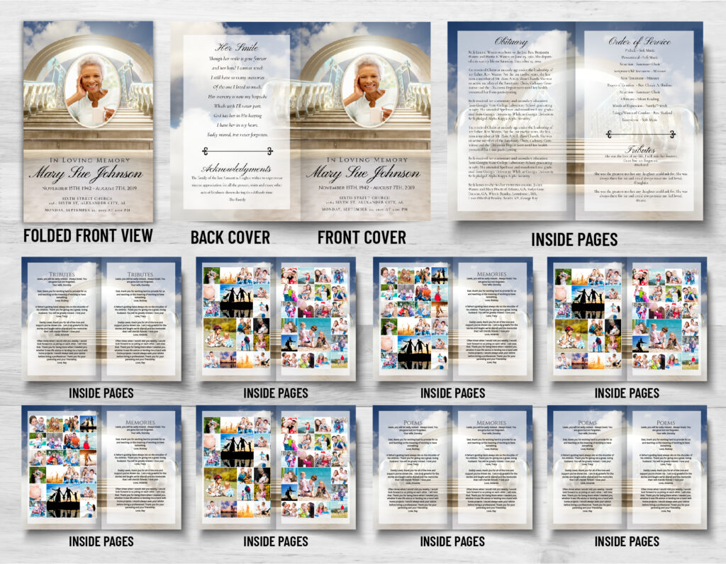 20 Page Funeral Program - 2160 - Memorial Prints - Memorial &amp; Funeral ...