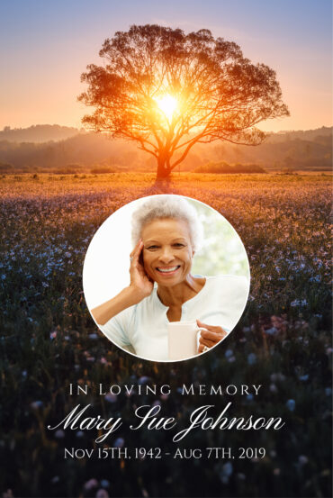 Tree of Life Funeral Memorial Poster