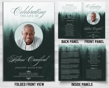 Green Forest Funeral Memorial Program