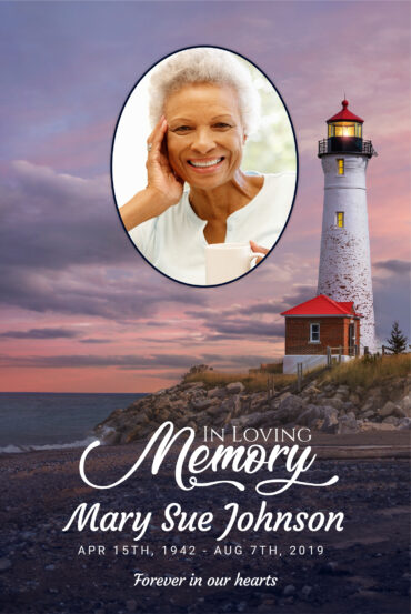 Lighthouse Ocean Funeral Memorial Poster