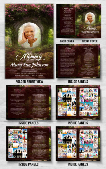 Secret Garden Funeral Memorial Program