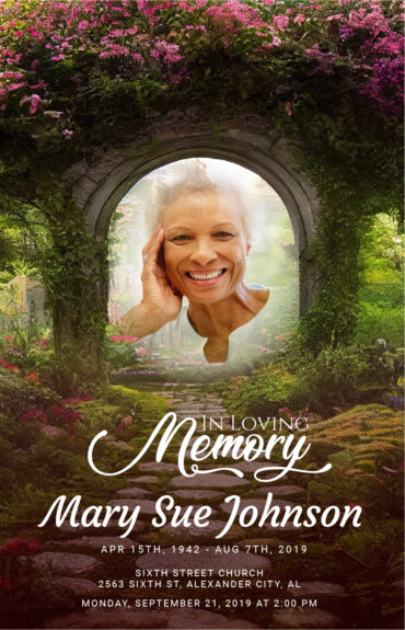 Secret Garden Funeral Memorial Program