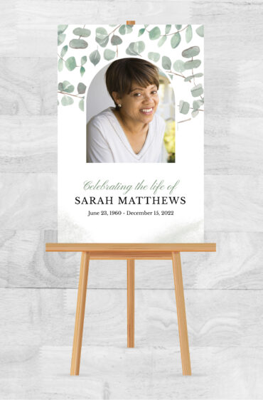 Greenery/Foliage Funeral Memorial Poster