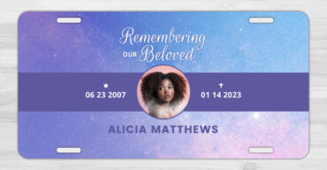 Modern Memorial Car Tag