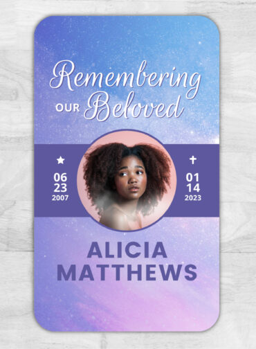 Modern Funeral Memorial Magnet
