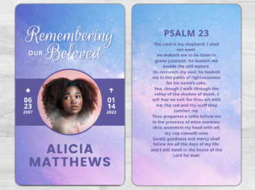 Prayer Card Printing Options For Memorial Cards