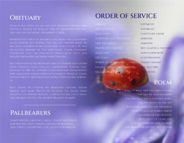 Purple Lady Bug Memorial Program