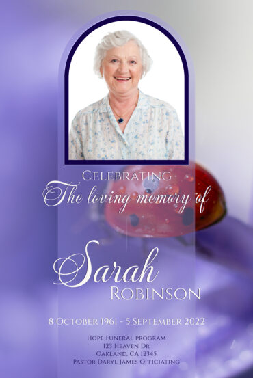 Purple Lady Bug Memorial Poster