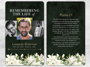 Laminated Memorial Cards To Always Remember Your Loved One