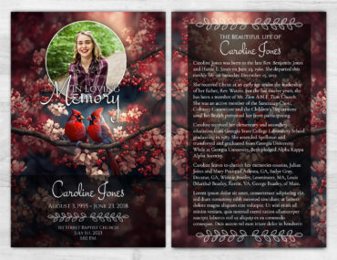 Cardinal Funeral Program