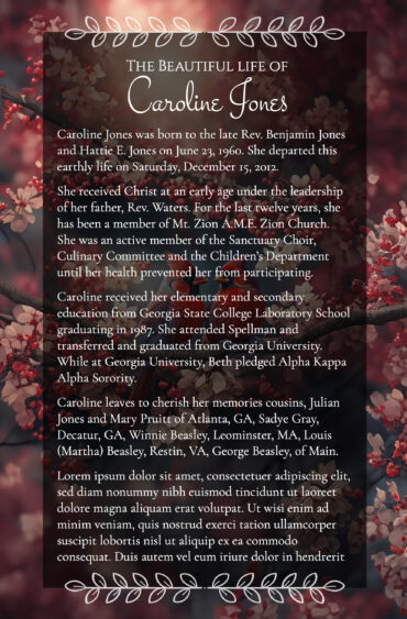 Cardinal Funeral Program
