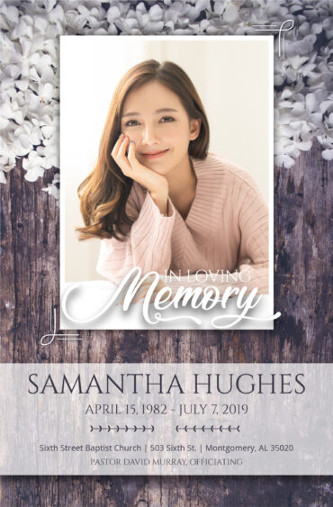 Flower Funeral Program