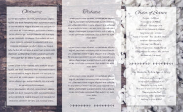 Flower Funeral Program