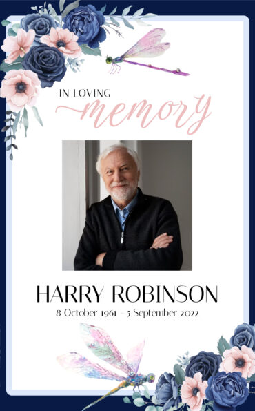 Floral Dragonlfy Memorial Program