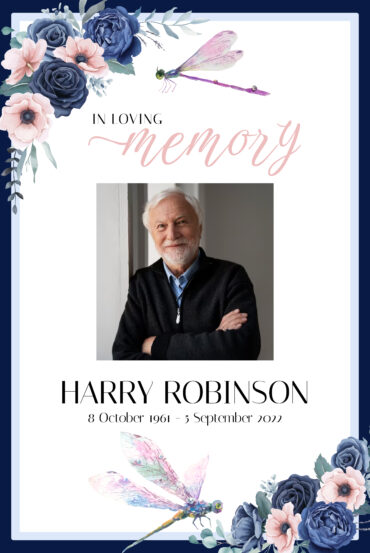 Floral Dragonlfy Memorial Poster