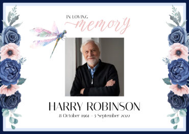 Floral Dragonlfy Memorial Yard Sign