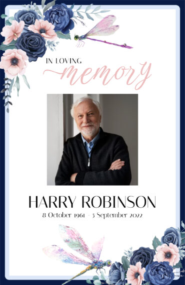Floral Dragonlfy Memorial Program