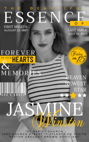 Magizine Style Memorial Program