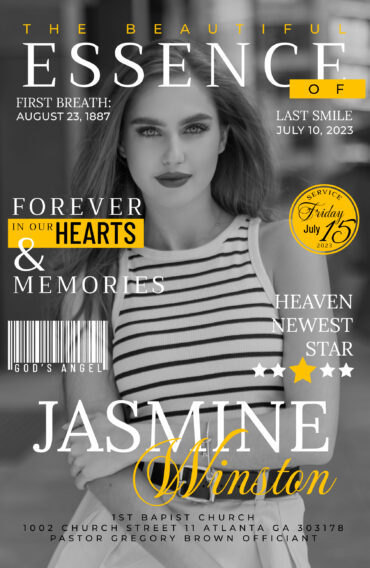 Magizine Style Memorial Program