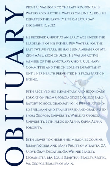 Blue bird Memorial Program