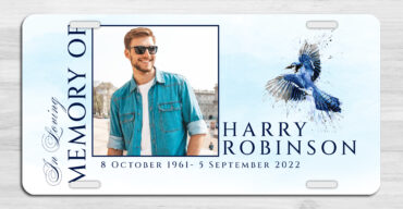 Blue bird Memorial Car Tag